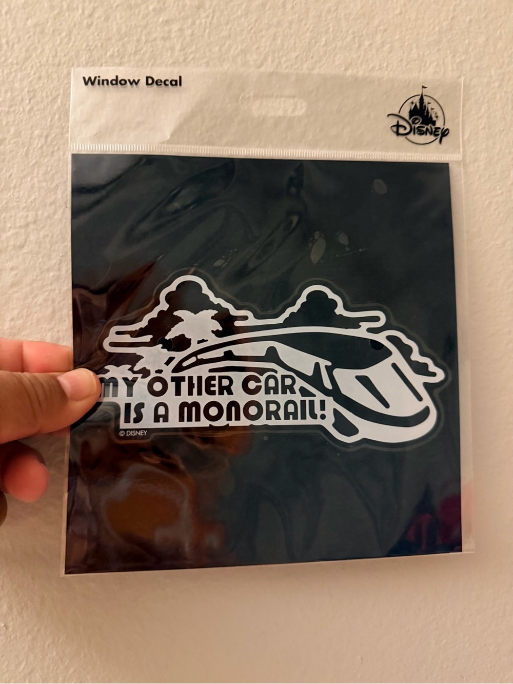 Disney Black & White Monorail Window Decal